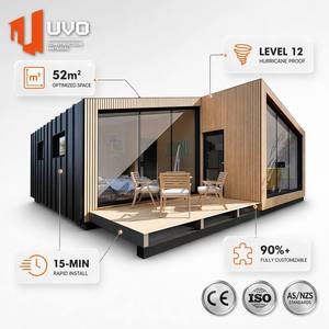 Villa modulaire de luxe préfabriquée UVO de 52 m² avec toit en pente, maison de villégiature moderne, cabane, bureau, magasin, conforme aux normes AS NZS CE ISO pour les marchés américain et australien - Product Image 1