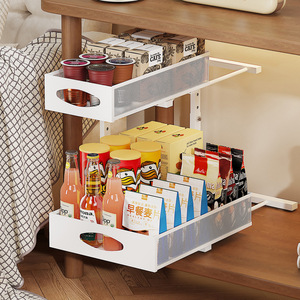 Étagère de rangement pour évier de cuisine, panier coulissant à 2 niveaux, organisateur multifonctionnel pour armoire de cuisine et salle de bain - Product Image 2