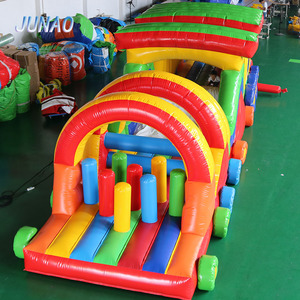 Parcours d'obstacles gonflable, <span class=keywords><strong>château</strong></span> gonflable, jeux <span class=keywords><strong>de</strong></span> plein air, PVC 0,55 mm, double couture, souffleur CE, 10 personnes, écologique - Product Image 1