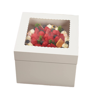 <span class=keywords><strong>Jaze</strong></span> Premium al por mayor Base y tapa con ventana transparente Cajas para pasteles Embalaje para pasteles de cumpleaños Panadería cuadrado Logotipo personalizado - Product Image 1