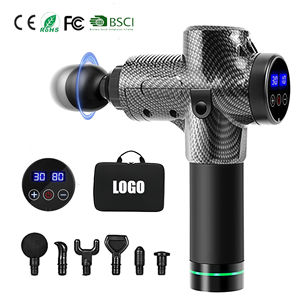 Logotipo personalizado gimnasio deportes Etiqueta Privada músculo Fascial masajeador negro Pro Premium Pistolet De Body pistola de masaje para atleta - Product Image 1