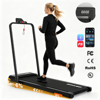 Tapis de course portable intelligent contrôlé par application, tapis de marche compact pour la maison