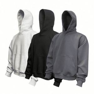 H5455 Proveedor de Ropa al por Mayor, Sudaderas Personalizadas de Color Sólido, 360 Gsm, Mezcla de Algodón, Corte Holgado, para Hombre - Product Image 1
