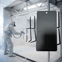 Revêtement en poudre électrostatique thermodurcissable noir mat à grain de sable pour applications automobiles et architecturales