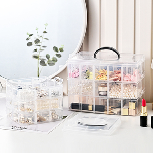 Multi-purpose Cosmetic Organizer PP 30 Grids Plastic Tool Box