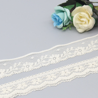 Garniture en dentelle française de qualité supérieure de 3.4cm-bord floral élégant pour la mariée et l'artisanat largeur/couleur personnalisées