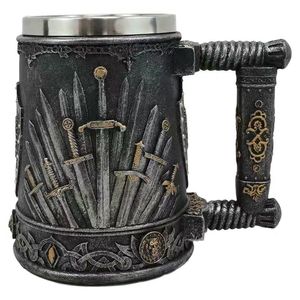 Gioco <span class=keywords><strong>di</strong></span> boccale <span class=keywords><strong>di</strong></span> birra in acciaio inossidabile tazza <span class=keywords><strong>di</strong></span> whisky in resina <span class=keywords><strong>Thrones</strong></span> tazza <span class=keywords><strong>di</strong></span> birra in rilievo - Product Image 5