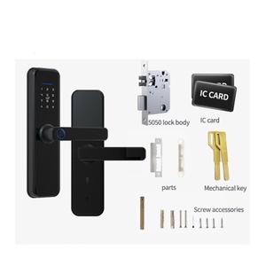 Tuya ttlock điện thoại di động kiểm soát khóa thông minh Châu Âu tốt nhất bán điện tử Vân tay thẻ mã khóa mở khóa cửa thông minh khóa - Product Image 6