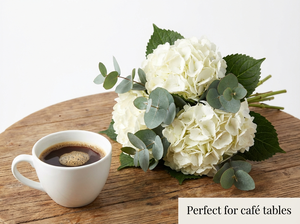 Bouquet di Ortensie Artificiali in Bianco, Verde e Blu, Effetto Realistico in Lattice, per Matrimoni, Decorazioni Domestiche e Natale - Product Image 6
