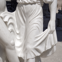 Statue de couple dansant en marbre blanc sculptée à la main, mythologie grecque, Apollon Daphné, taille réelle, pour jardin, villa, projet de complexe hôtelier