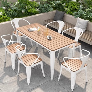 High End Garden <b>Portable</b> Chair with <b>Table</b> Patio Furniture Metal with Wood Plastic Composites Seating Wooden Camping <b>Table</b> - Product Image 2