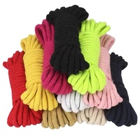 Vente en gros 3mm 4mm 5mm 6mm organique tressé emballage creux macramé torsadé nylon polyester coton corde cordon pour panier cordon de serrage