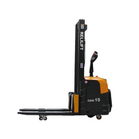 Chariot élévateur électrique RELILIFT CDD1530, capacité de charge de 1,5 tonne, levée de 3 m, double levée, capacité de pente, certifié CE, mât à deux étages, garantie d'un an