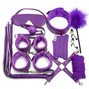 10 Pcs/Set Sex Products Erotic Toys For Adults Bdsm Sex Bondage Set Handcuffs Sex Toys For Couples