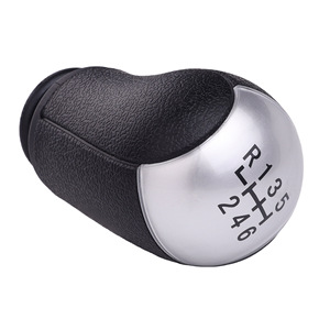 Ford Gear <b>Shift</b> <b>Knob</b> Silver Cap Leather 5 6 Speed Ergonomic For Focus - Product Image 3