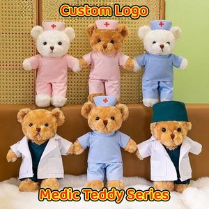 Oso de Peluche Médico de 30 cm de Alta Calidad al por Mayor con Logotipo Personalizado, Juguete de Peluche para Regalo de Cumpleaños o Recuerdo - Product Image 1