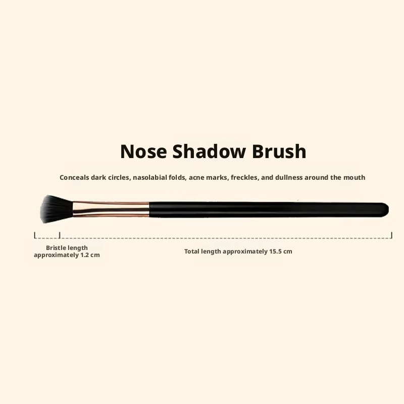 Affordable luxury black gold-nose shadow brush