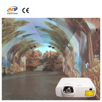 Projection de mur de vidéos holographiques 3d Cartographie Projection de tunnel temporel interactif immersif pour exposition de musée