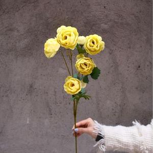 Serie Primavera: Flor Artificial de Tallo Único en Amarillo y <span class=keywords><strong>Verde</strong></span>, Accesorios para Arreglos Florales, Decoración para Bodas, Hogar y Eventos - Product Image 3