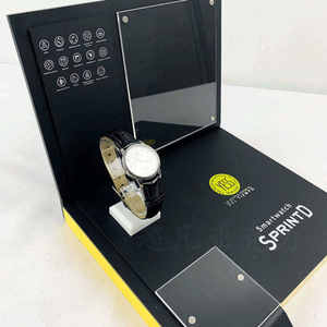 حامل عرض طراز ساعة من متجر مخصص راقي على شكل عداد إضاءة محيطة LED عرض أيقونة مخصصة - Product Image 2