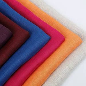 Tissu en lin ciré pur OEKO TEX 100% lin français multicolore doux tissé style uni pour canapé literie textiles de maison - Product Image 1