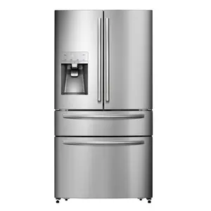 冷蔵庫と製氷機を並べた高品質の霜のないフレンチドア