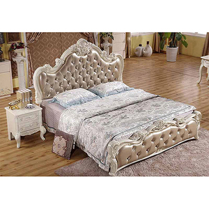 Latest Design Solid Wood 1.8m Big <strong>Bed</strong> Master Bedroom Modern Minimalist French <strong>Double</strong> <strong>Bed</strong> Frame Luxury <strong>Princess</strong> Leather <strong>Bed</strong> - Product Image 1