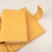 Carnet à feuilles mobiles en cuir de veau, classeur A5 personnalisé pour affaires, agenda de luxe pour bureau, couverture de journal rechargeable