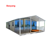 Maison conteneur pliable de 20 pieds, cabine modulaire préfabriquée, structure en acier, abri de bureau portable