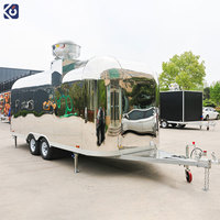 Remorque alimentaire CAMPTRL entièrement équipée : cuisine mobile, camion de restauration rapide, chariots à hot-dogs, café et pizzas, boutique alimentaire mobile