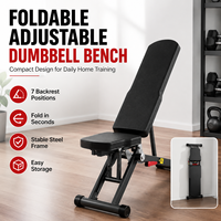Banc de musculation réglable MERACH 1000 LBS, pliable rapidement, structure en acier allié, banc d'entraînement pour la maison avec support de tête étendu