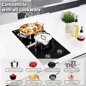 Table de cuisson à induction 2 brûleurs, plaque chauffante infrarouge encastrable, plaque de cuisson électrique hybride, cuisinière électrique de haute qualité - Product Image 4