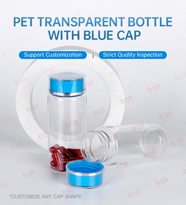 ขวดพลาสติกสีฟ้าสำหรับยาแคปซูลอาหารเสริมขนาด140มล. สำหรับเม็ดยาปรับแต่งได้ - Product Image 5