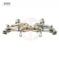 Tuyaux d'échappement Valvetronic en titane SDO pour Porsche 718 Cayman GT4 4.0L 2019-2024 Performance Catback avec embouts argentés plaqués