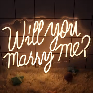 Enseigne Néon LED Personnalisable « Veux-tu m'Épouser » pour Mariage, Demande en Mariage, Fête, Décoration Murale Végétale, Publicité Néon - Product Image 4