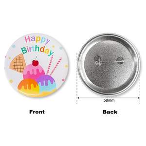 Carino ciambella gelato distintivo con bottone per bambini adolescenti decorazione Paty cerchio distintivi per ciambella rotonda spilla - Product Image 3