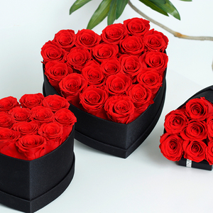 Lovebay Rosas rojas en forma <span class=keywords><strong>de</strong></span> corazón <span class=keywords><strong>Flores</strong></span> eternas Rosas eternas <span class=keywords><strong>naturales</strong></span> reales Rosas preservadas <span class=keywords><strong>Flores</strong></span> para el regalo del Día <span class=keywords><strong>de</strong></span> San Valentín - Product Image 5