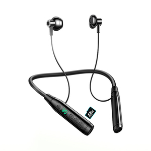 Headphone Olahraga Tahan Air Tanpa Peredam Kebisingan, <span class=keywords><strong>Neckband</strong></span>, Bluetooth Bt5.2, Tipe C, Kabel, Tws Earplugs Dengan Layar Digital Baterai - Product Image 2