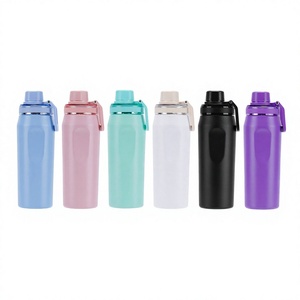 Bouteille d'eau isotherme en acier inoxydable grande capacité avec poignée et couvercle pour le sport, les voyages et l'utilisation en voiture - Product Image 2