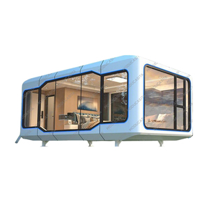 Bâtiment de bureau de luxe préfabriqué et portable en conteneurs d'acier micro-modernes, étanche et alimenté à l'énergie <span class=keywords><strong>solaire</strong></span>, type capsule spatiale - Product Image 2