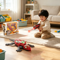 Jouet de lézard robotique interactif à détection infrarouge, suivi laser, gecko électronique avec lumières LED pour enfants, cadeau farfelu