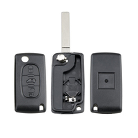 Télécommande de remplacement à 3 boutons avec support de pile à rainure CE0536 pour clé de voiture Peugeot 107 207 307 407 607 208 308 408