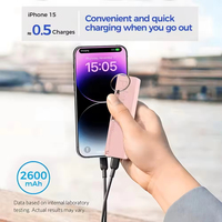 Neues Upgrade ODM OEM Logo Werbegeschenk Taschen-Schlüsselanhänger Ultra Slim 2-in-1 Schnelllade Typ-C Mini Tragbare Powerbank Nach Maß