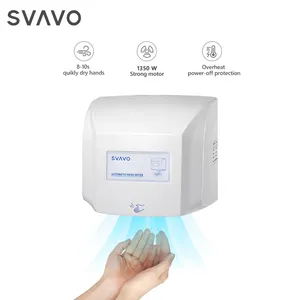 SVAVO Wall Mount Warm Cold Wind secador de mano Commercial seche mains Electric 1350W Infrared Sensor Automatic Hand Dryer