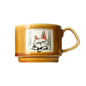 Phim hoạt hình Mèo lò chuyển đổi tráng men màu gốm cốc dễ thương xếp chồng lên nhau uống cốc cho cà phê hoặc trà tuyệt vời như một món quà - Product Image 5