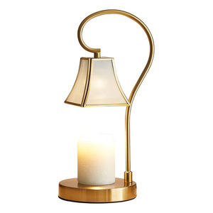 New Style Nordic Style Glass Metal Aroma Wax &amp; Essential <strong>Oil</strong> Melting <strong>Lamp</strong> with Timer-Based Dimming for Bedroom Table Atmosphere - Product Image 5
