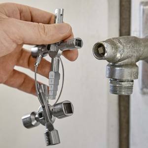 KNIPEX 00 11 01 ทวินคีย์กุญแจอเนกประสงค์สำหรับตู้ควบคุมและสวิตช์เกียร์สำหรับระบบล็อคทั่วไปทั่วไป 92 มม. - Product Image 5