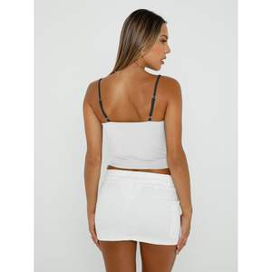 2025 à la mode reine femmes sans couture bustiers mignon été recadrée tricoté tenue sortante avec bretelles Spaghetti réglables - Product Image 1