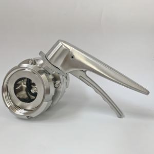 Vanne papillon sanitaire à chargement rapide en acier inoxydable à raccord Tri-Clamp forgé pour l'eau - Catégorie de produit premium - Product Image 3