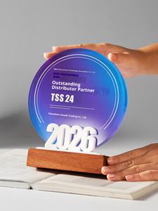 Trophée en cristal personnalisable pour anniversaire 2026, 5e anniversaire, 15e anniversaire, personnel exceptionnel, coopération des concessionnaires - Product Image 1